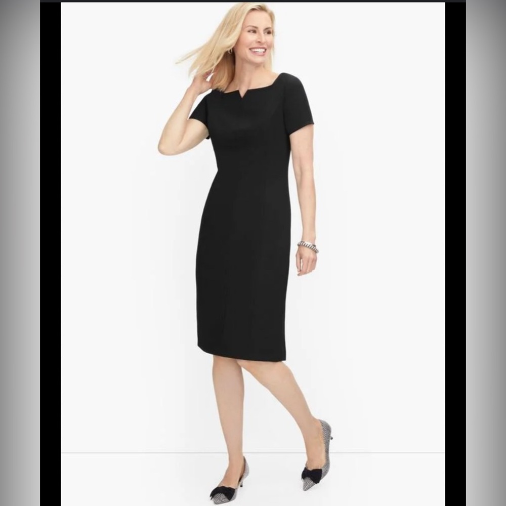 Talbots Wool Collection Knee Length Lined Women’s Black Dress Size 6